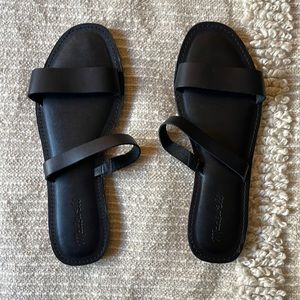 Like new madewell black leather sandals sz 9.5